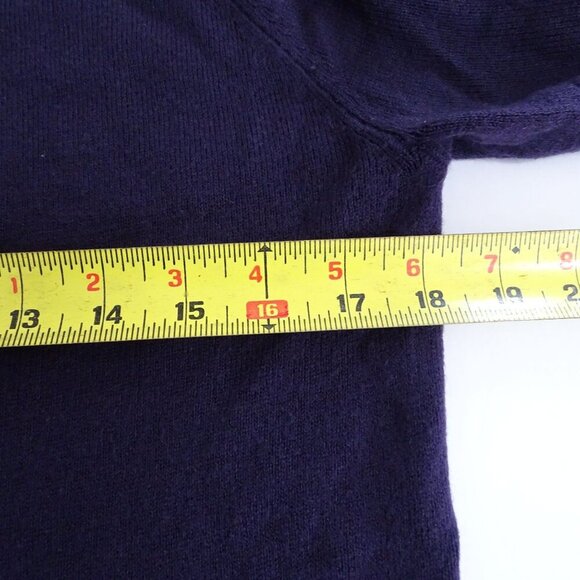 Debbie Morgan Cowl Neck Acrylic Sweater Women Size M Purple 3/4 Sleeve FLAW - Picture 8 of 11